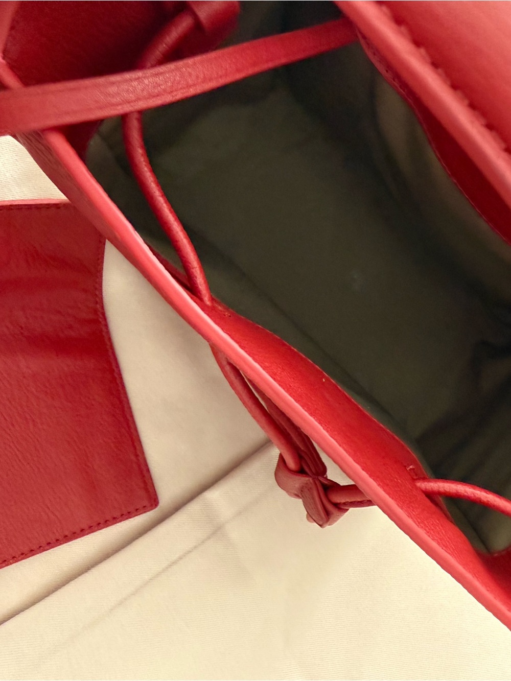 3.1 Phillip Lim Red Pebbled Drawstring Shoulder Bag - Picture 9 of 9